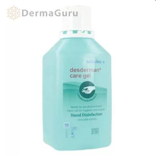 Schülke Desderman Care Gel, alkoholisches Händedesinfektionsmittel mit Panthenol und Vitamin E, mit schonender Wirkung, 500 ml