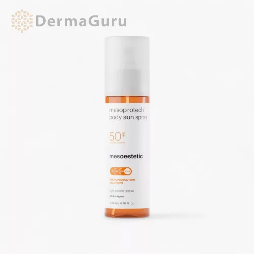 Mesoestetic Mesoprotech Body Sun Spray SPF 50+, ultraleichter Körper-Spray mit hohem Lichtschutz, 200 ml