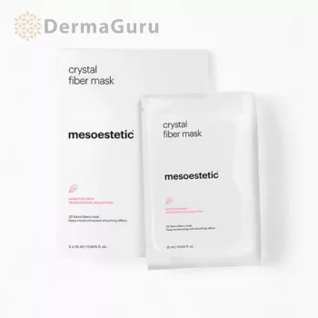   Mesoestetic Crystal Fiber Mask regenerierende Gesichtsmaske 5 Stk