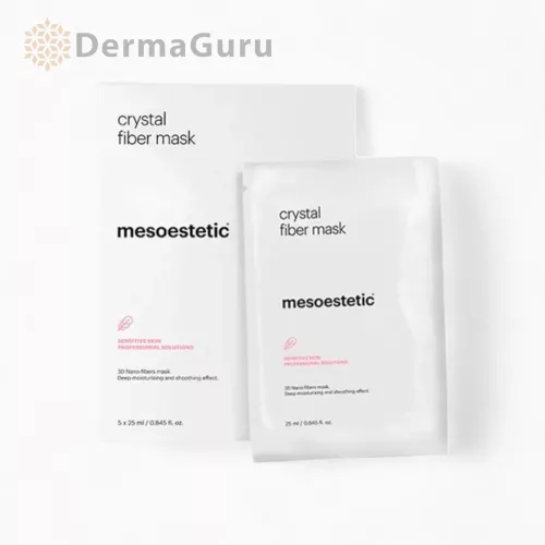 Mesoestetic Crystal Fiber Mask regenerierende Gesichtsmaske 5 Stk