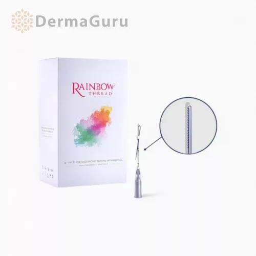 Rainbow Thread Hi Rhino, Biofaden zur Nasenformung und -hebung, 19G/38L/60, 100 Fäden (5 Beutel x 20 Stk)
