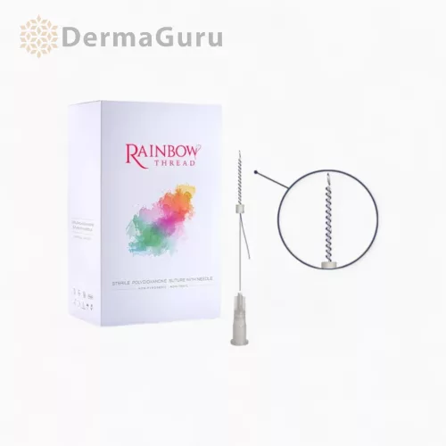 Rainbow Thread Screw, Spiral-Biofaden zur Gesichtsstraffung und Konturformung, 27G/60/100, 100 Fäden (5 Beutel x 20 Stk)