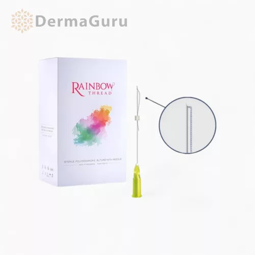 Rainbow Thread Twin, doppelte Biofäden zur Gesichtsstraffung und Konturierung, 26G/38/60, 100 Fäden (5 Beutel x 20 Stk)
