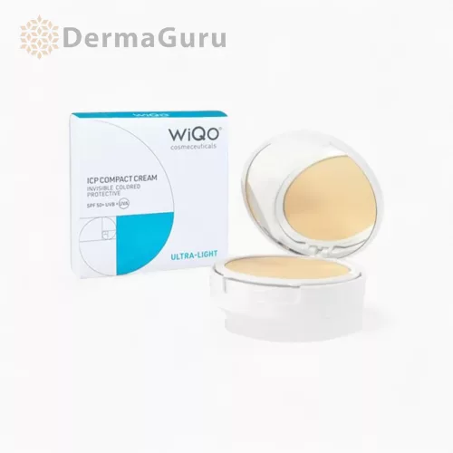WiQo ICP Ultra Light SPF 50+, Getönte Sonnenschutzcreme für sehr helle Hauttöne, mit luftig deckender und feuchtigkeitsspendender Formel, 10,5ml
